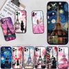 BF87 Париж Эйфелева башня Мягкий чехол для телефона iPhone 16 15 14 13 12 Pro Max Plus Mini