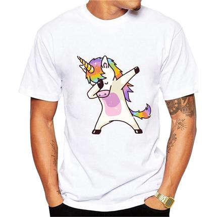 2019 Summer Fashion Dabbing Unicorn TShirt Men Funny T Shirts Dabbing Hip Pop UnicornCatZebra Tops Tee gt184