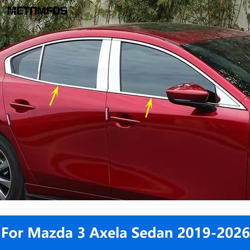 Для Mazda 3 M3 Axela Седан -2025 2026 Нижняя накладка на порог окна Рамка окна Декоративная накладка Наклейка Внешние аксессуары Стайлинг автомобиля