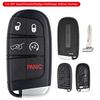 Для Dodge Challenger Charger Durango для Chrysler 300 Jeep SRT 2009-2024 чехол для автомобильного ключа с автокнопками Q5C6