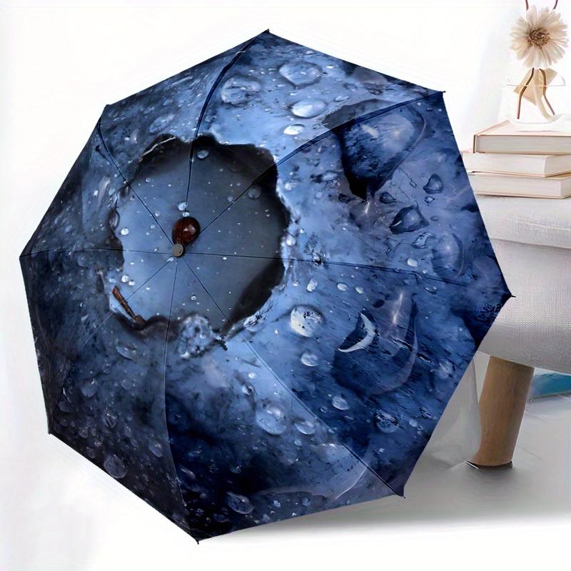 1pc Blueberry Automatic Open/close, All-Season Portable Folding Umbrella for Friends, Travel, Everyday yy250812148