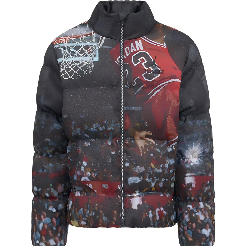 Jordan Stand Collar Zipper Fashion Versatile Sports Casual Cotton Jacket Men Jacket Black DR1419-045