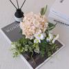 Luxury Artificial Hydrangea Eucalyptus Bouquet Realistic Elegant Hydrangea Flowers Plastic Fake Flower Home Hotel Table Decor