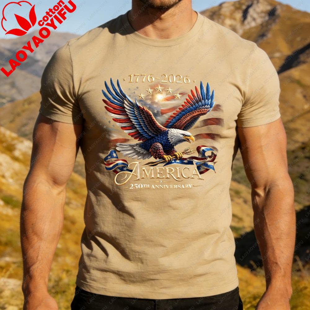 250th Anniversary America Patriotic Shirt USA 250 Years Shirt Bald Eagle American Tee 17762026 TShirt Men Unisex Cotton Tops