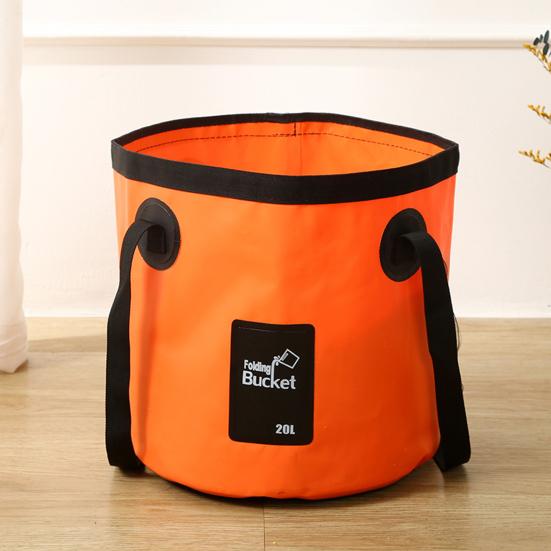 12/20L Outdoor Camping Foldable Bucket with Portable Handle Waterproof Multifunctional Car Washing Fishing Collapsible Water Storage Pail