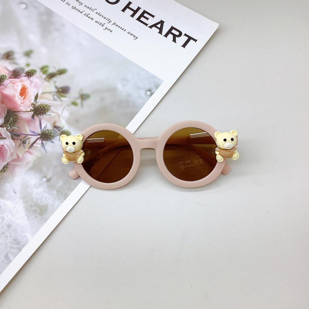 Веселье для детей, милые детские солнцезащитные очки, модные для мальчиков и девочек, солнцезащитные очки в виде медвежат, солнцезащитный крем, солнцезащитные очки с защитой от солнца и ультрафиолета.