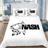 Модный постельный комплект с логотипом Nash Fishing Односпальный Двуспальный Полный Полуторный Евро Размер Постельное белье для детской комнаты Комплекты с пододеяльником Комплект постельного белья
