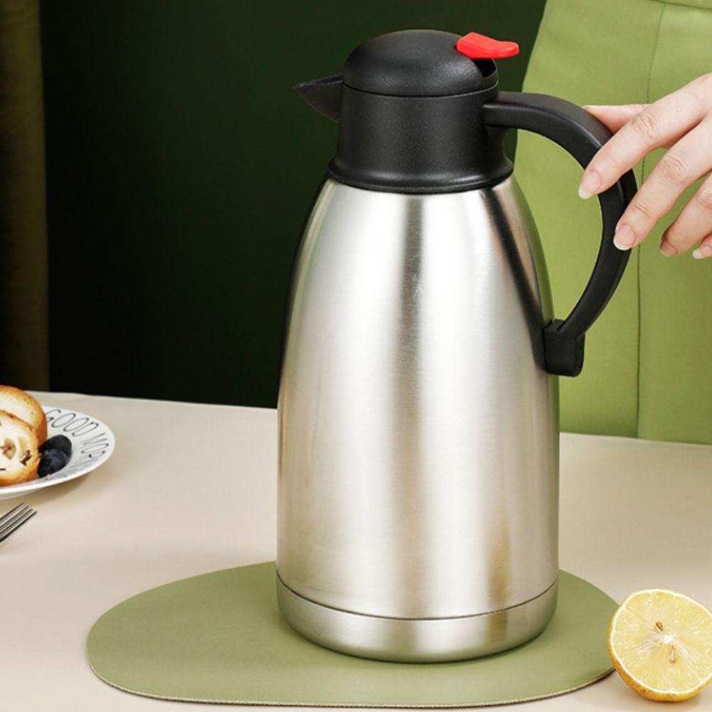 2L Thermal Coffee Jug Stainless Steel Insulated Kettle Durable Thermos Flask Living Room