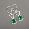 Зеленые серьги с изумрудами, Ювелирные изделия, Ручной работы Великолепные серебряные серьги, Ювелирные изделия из серебра 925 пробы для свадебного подарка