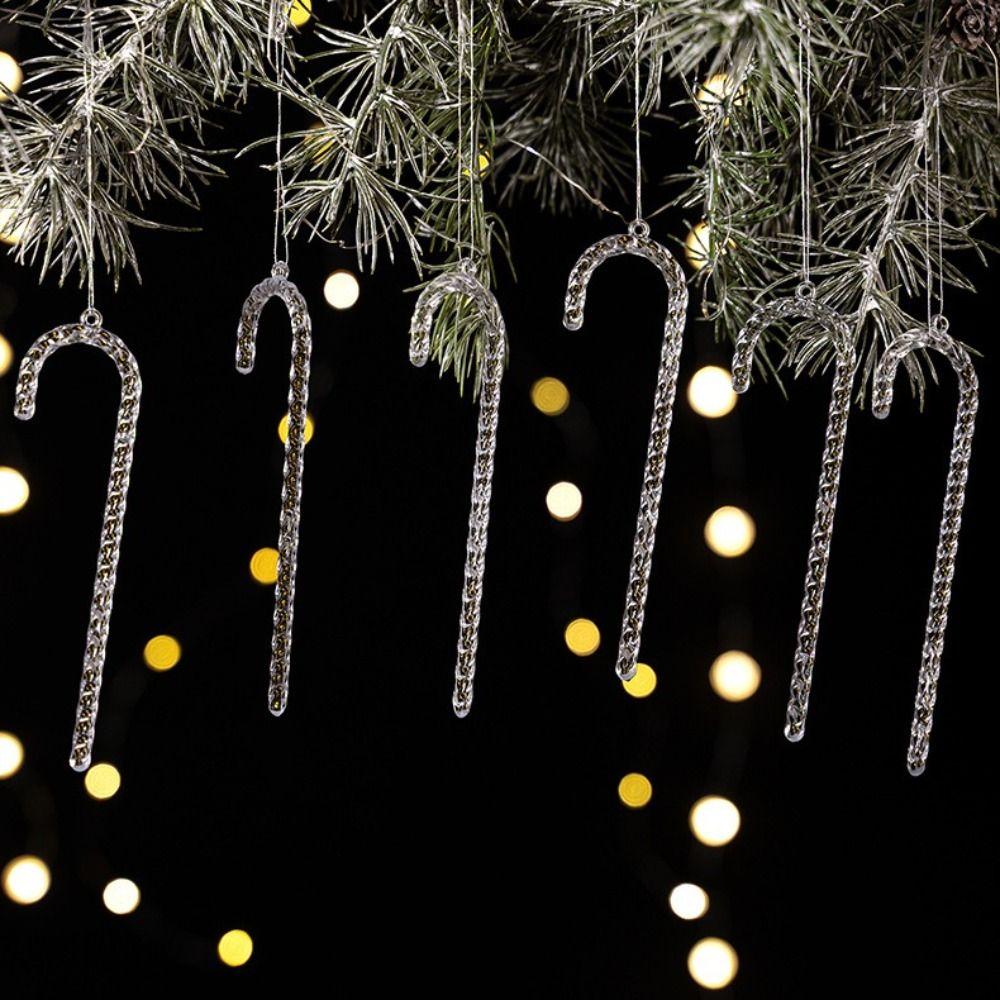 Transparent Acrylic Snowflakes Clear Simulation Xmas Tree Ornaments  Indoor And Outdoor