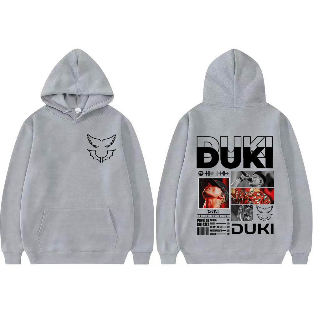 Рэпер Duki Ameri Мировой Тур 2025 Печатный Лонгслив Свитшот Мужская Одежда Винтажный Уличный Поп-Музыка Повседневный Худи