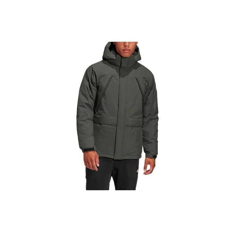 Adidas Спортивная куртка на открытом воздухе с капюшоном, мужская верхняя одежда, земляно-коричневый GK0669