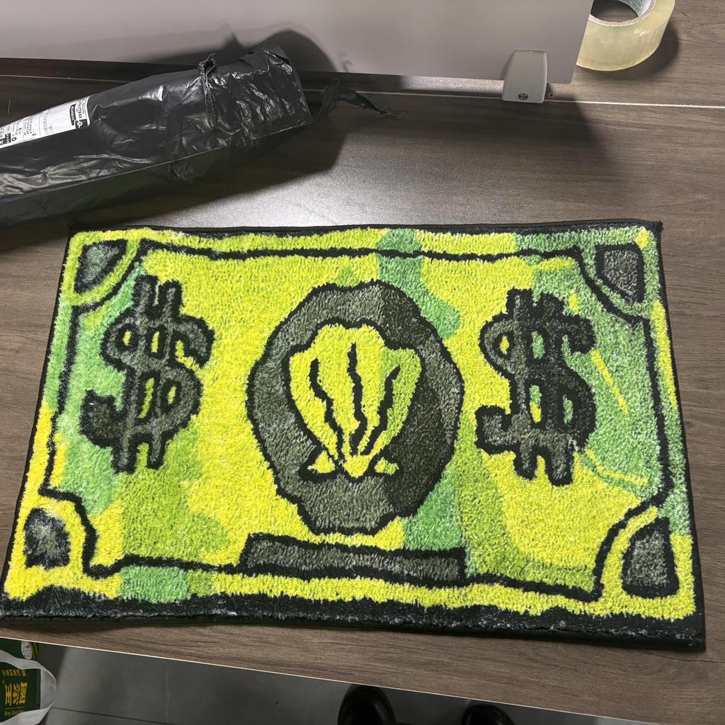 Coin Pattern Carpet, Spongebob, Imitation Cashmere Carpet, 40x60cm/50x80cm