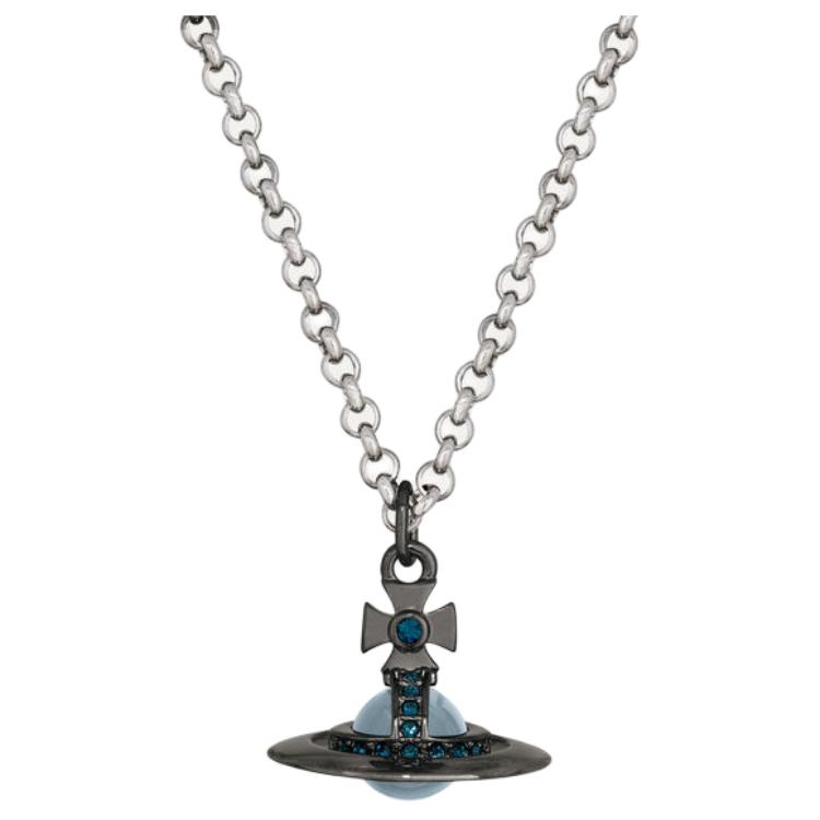 VIVIENNE WESTWOOD Мини-сфера Дизайн Латунное Ожерелье Мужское ожерелье Рутений 630203A0-02S418