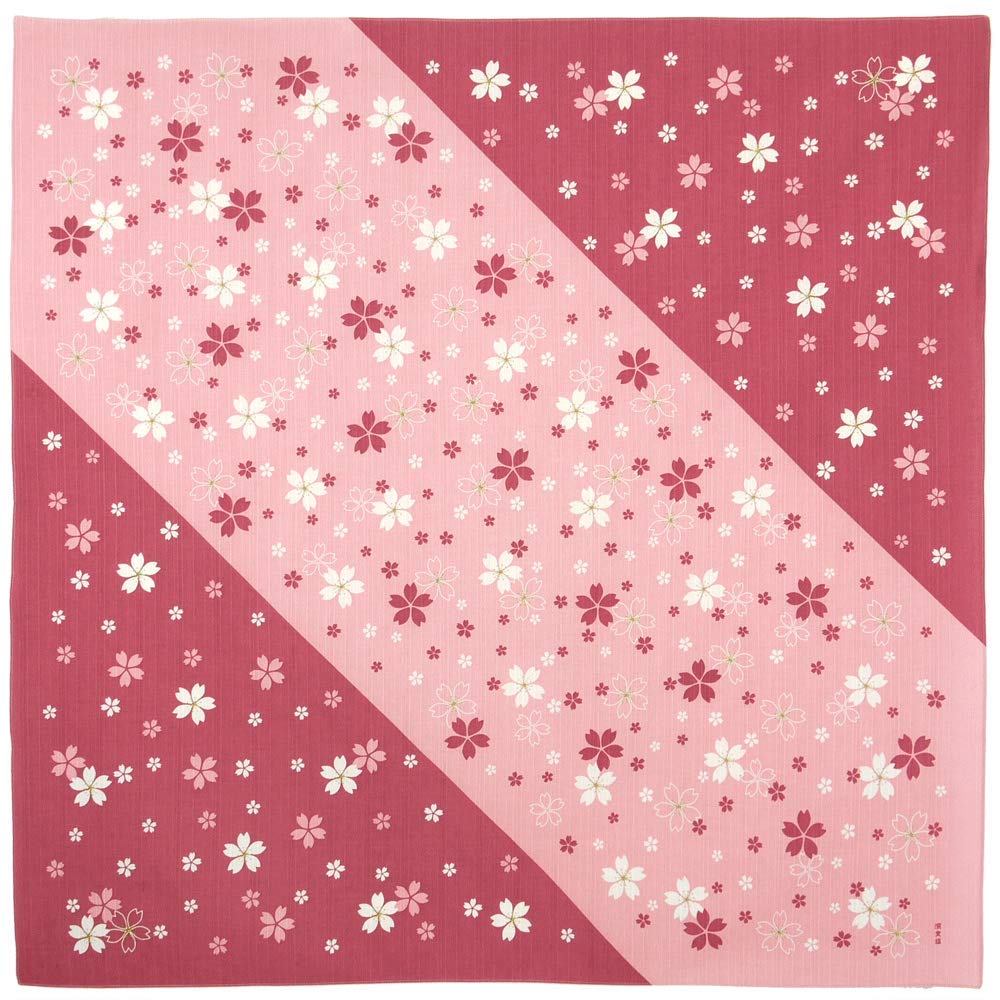 Hamamonyo Large Cloth (Furoshiki, 90cm) Cherry Blossom Pattern Pink