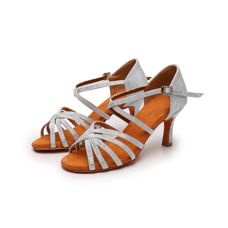 Women Latin Dance Shoes High Heel 7cm Salsa Ballroom Dance Shoes
