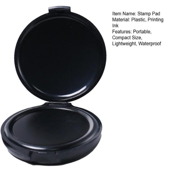 Подушечка для отпечатков пальцев с чернилами для отпечатков пальцев Водонепроницаемая компактная портативная портативная идентификация отпечатков пальцев Черная подушечка для чернил для печати