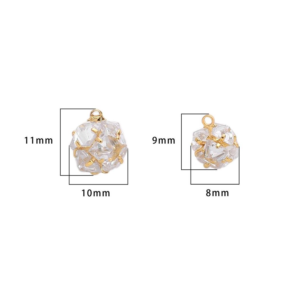 Медь циркон квадратная геометрия подвески для DIY ожерелье серьги DIY ювелирных изделий фурнитура