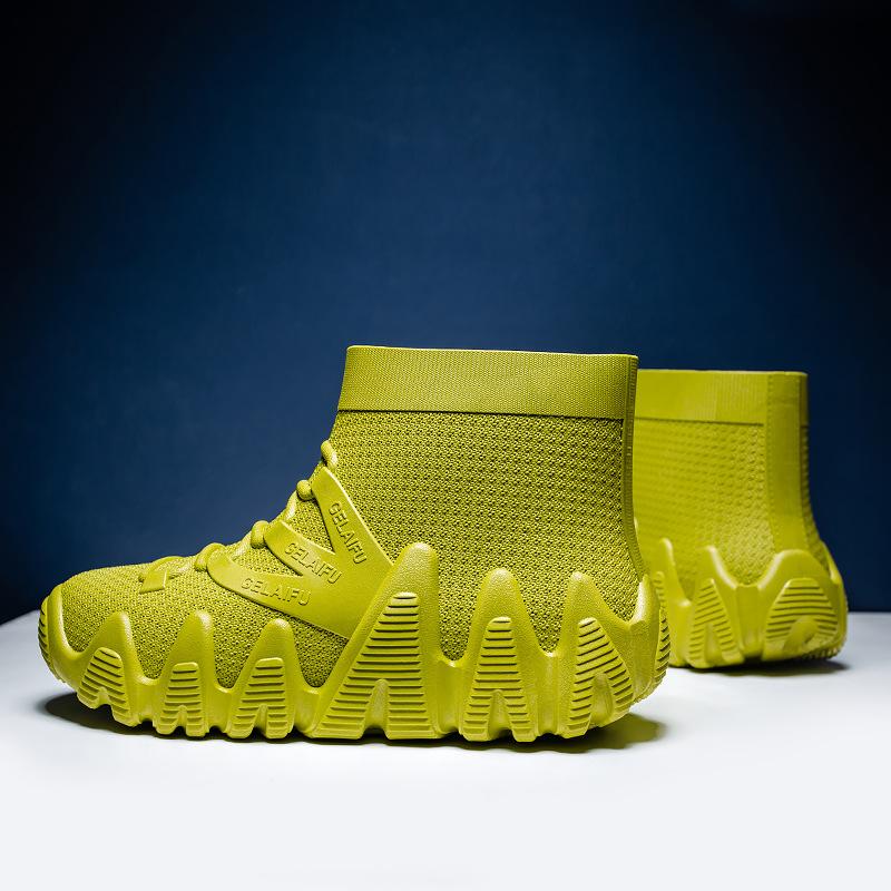 Модные зимние ПВХ водонепроницаемые мужские зимние ботинки с толстым дном, нескользящие, модные и повседневные, плюс бархатные теплые мужские ботинки, рабочая обувь