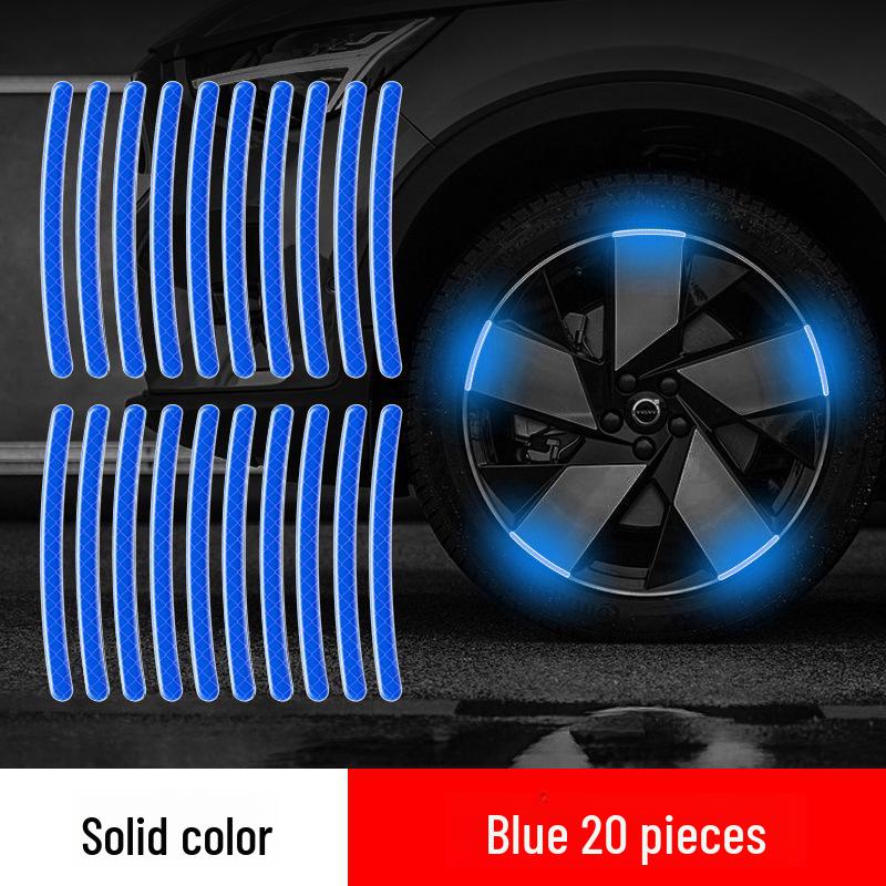 Reflective Tire Strips for Cars & Motorcycles - Decorative Wheel Stickers