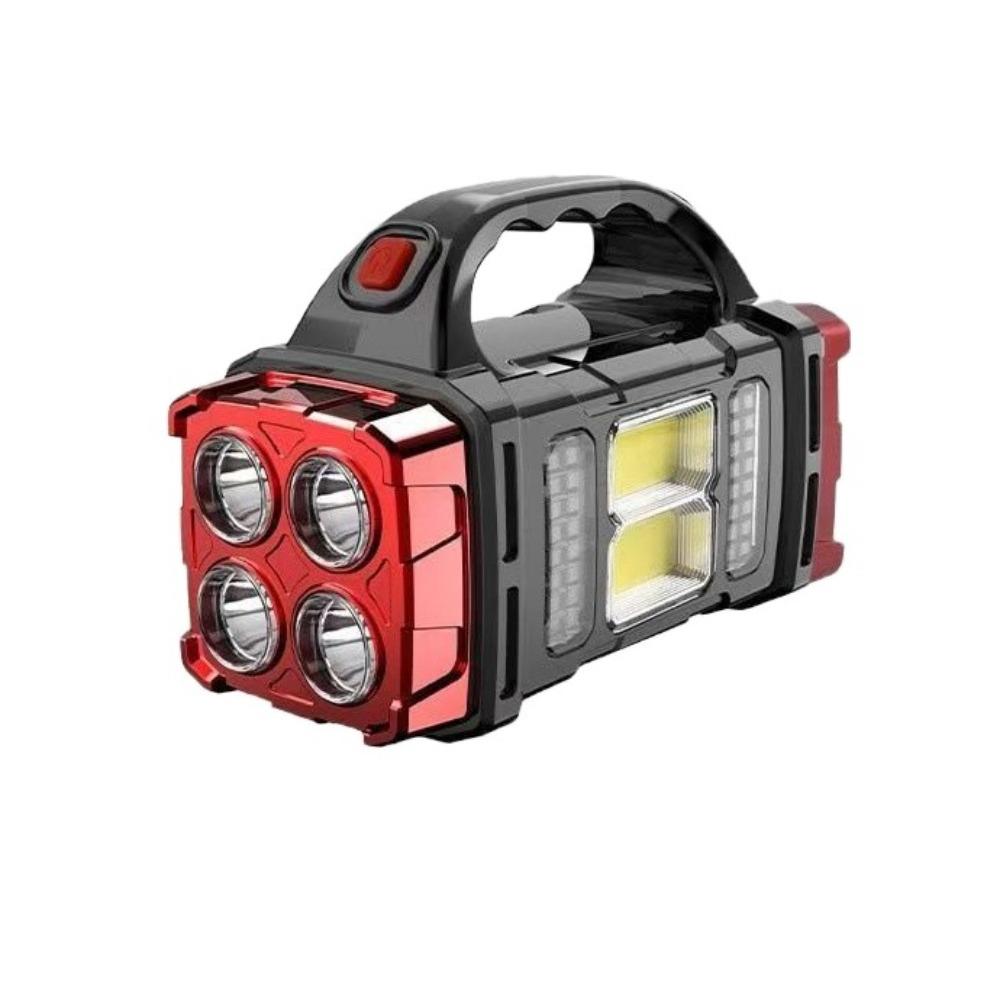 Портативный солнечный фонарик, светодиодный ручной фонарик, COB прожектор, 4 режима, перезаряжаемый аварийный рабочий свет, подходит для походов, технического обслуживания, рыбалки