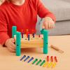 Montessori Double Sides Pegboard Toy Wood Baby Hammer Hit Wooden Toys  Children Kids Boys
