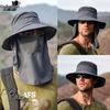 Unisex Quick-Dry Sunscreen Fishing Hat with Breathable Face Cover 9073