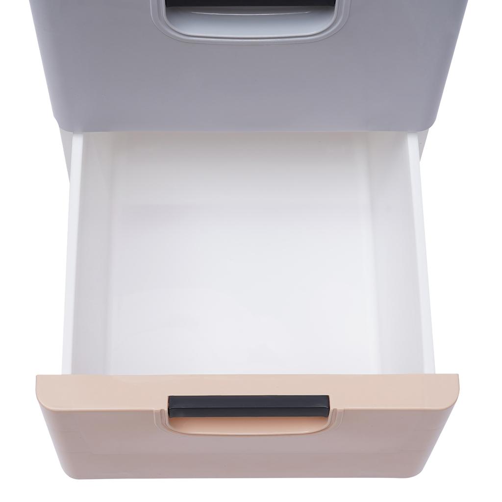 Тумба для хранения с 5 ящиками, Узкий органайзер для шкафа на колесиках, Штабелируемый пластиковый комод для спальни, ванной комнаты, кухни