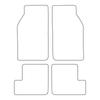 [Blm]Op029 Blue - Set Of Velour Floor Mats To Fit Opel Kadett D 1979-1984 - Blue Trim