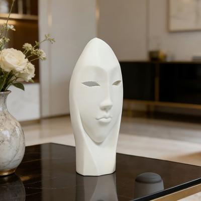 Абстрактная статуэтка лица для стола 3D-печать Минималистичная современная скульптура лица для декора дома, офиса, настольной полки, камина, подставки под телевизор