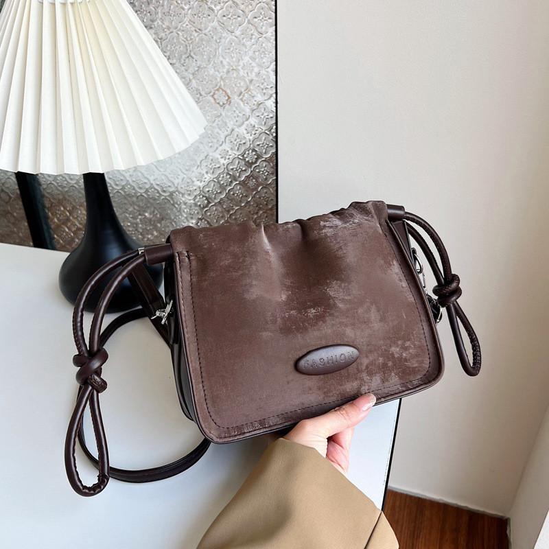 Stylish 2024 Small Shoulder Bag With Drawstring Closure And Interior Phone Pocket