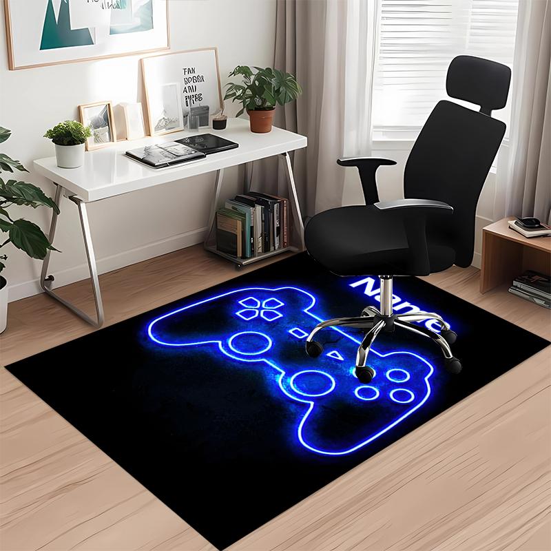 Custom Name Game Controller Printed Carpet, for Office Chair Living Room Bedroom Kitchen Room Decor Gifts.
