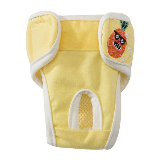 Pet Sanitary Panties Fruit Flower Embroidery Pattern Leakproof Breathable Pet Dog Diapers Pants Dog Accessories