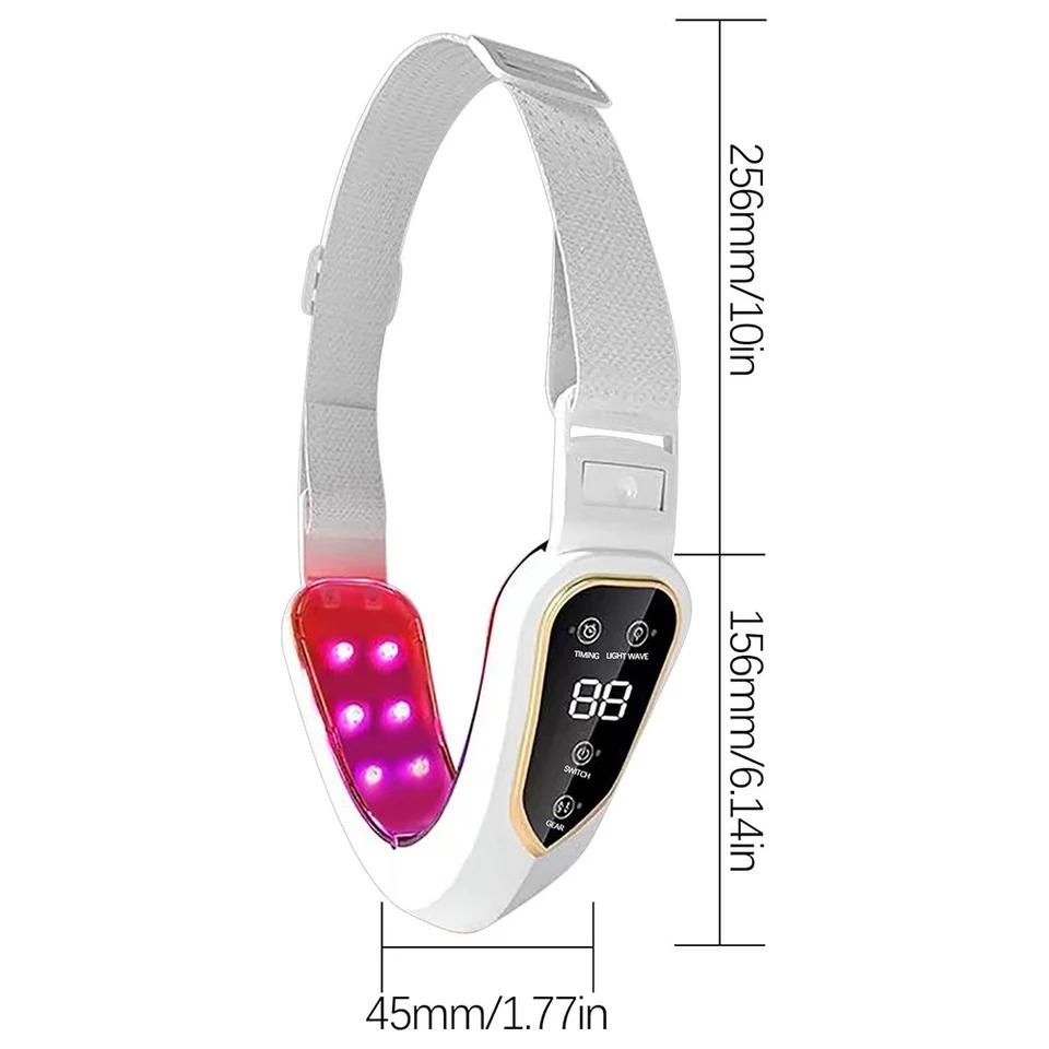 KBT Устройства для светодиодной светотерапии для лица Фотонная повязка Микротоки Группа для похудения Удаление двойного подбородка V-образное устройство для подъема щек
