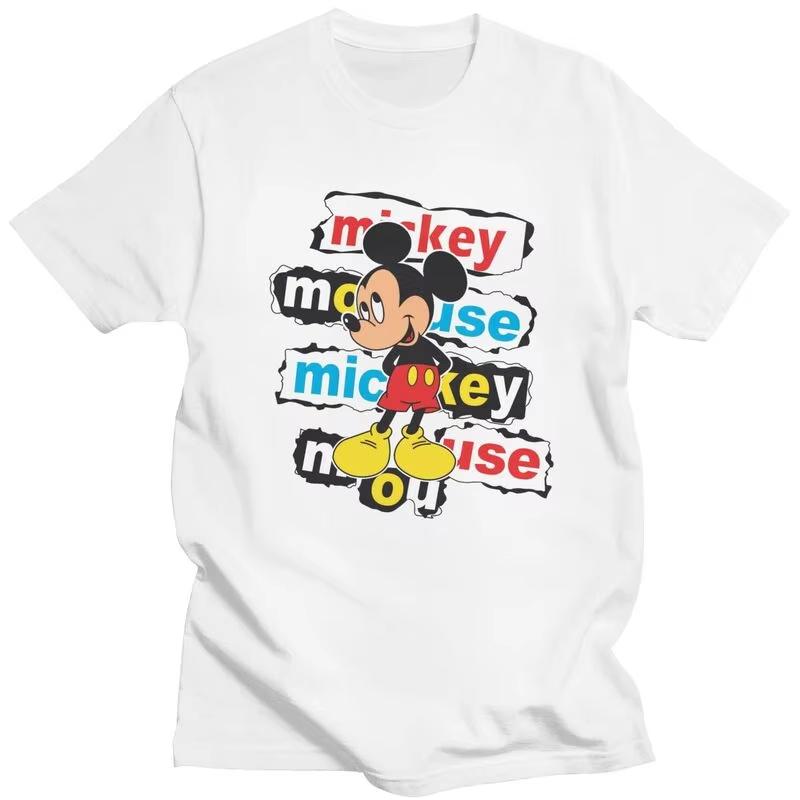 2025 New Custom Mens Mickey Mouse T Shirt Short Sleeves Cotton Tshirts Streetwear T-shirt Casual Tees Slim Fit Clothing