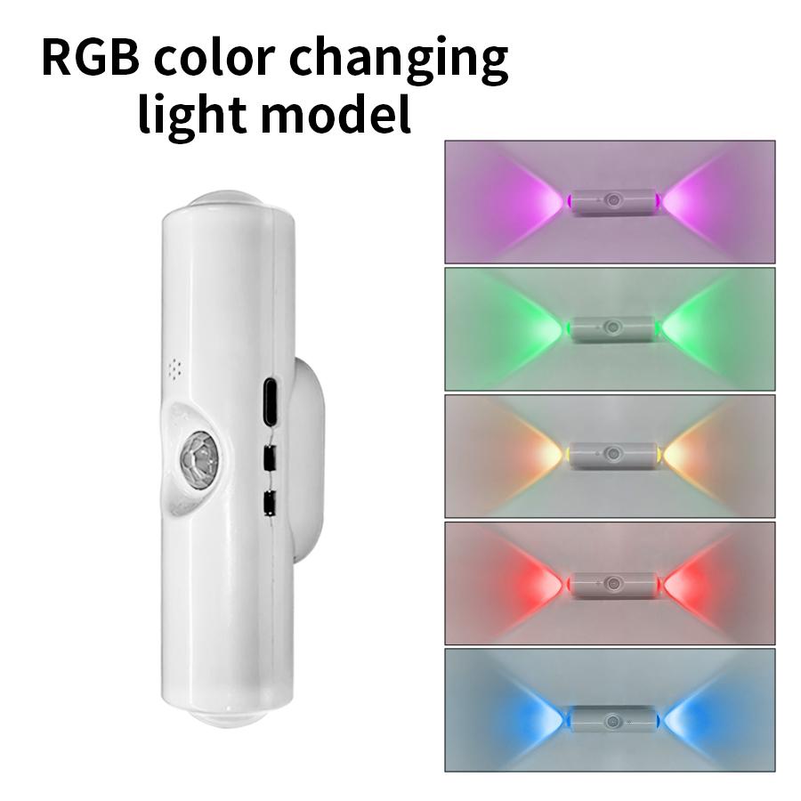 Магнитный перезаряжаемый светодиодный ночник RGB лампа заката беспроводной настенный светильник с датчиком движения для лестницы шкафа прихожей комнаты декор