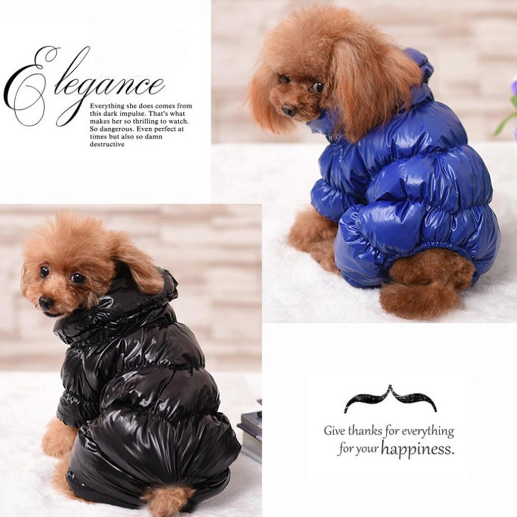 Зимняя модная теплая однотонная мягкая куртка для четвероногих собак и щенков, одежда для домашних животных
