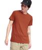 Aigle Official Men's Short Sleeve T-Shirt with Quick-Drying, UV Protection, and Embroidered Logo, Brown, Size S (OTHBJ51)