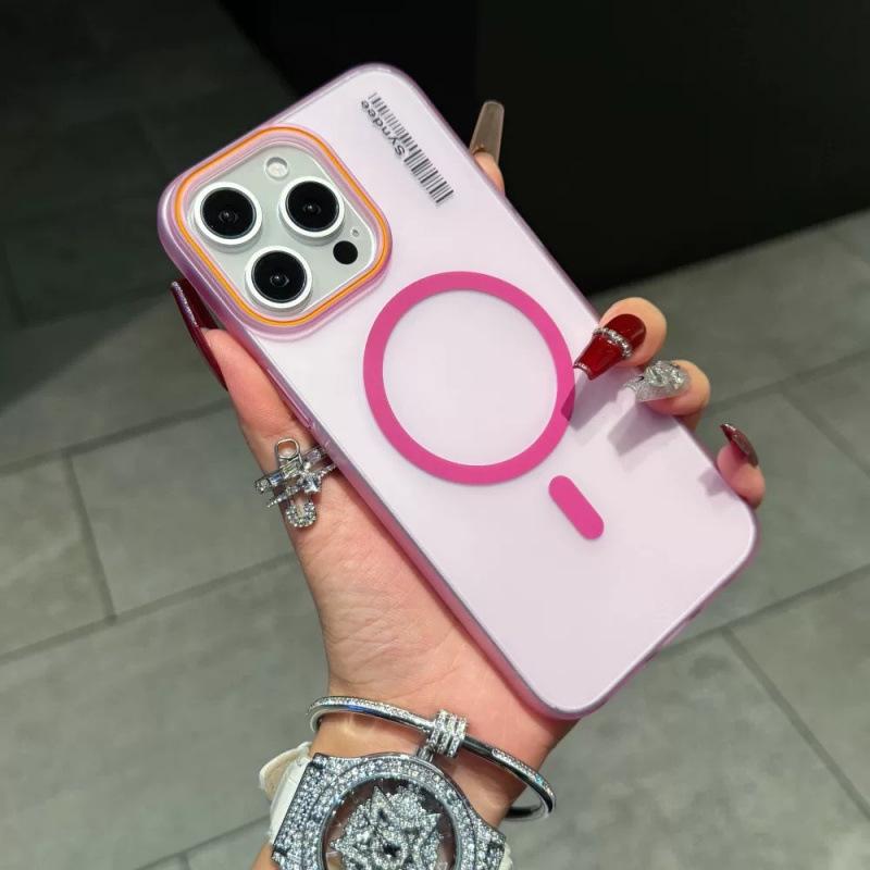 Чехол для мобильного телефона iPhone16Promax из мягкой песочной кожи, матовый полупрозрачный, подходит для Apple 15, магнитная присоска, 14, простой чехол для ПК