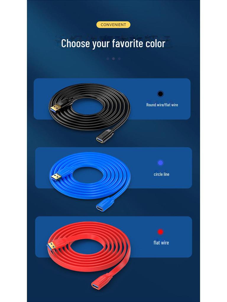 Удлинительный кабель USB 3.0, «папа-мама», позолоченная головка, длина 1–5 м, для передачи данных, клавиатуры, флеш-накопителя.