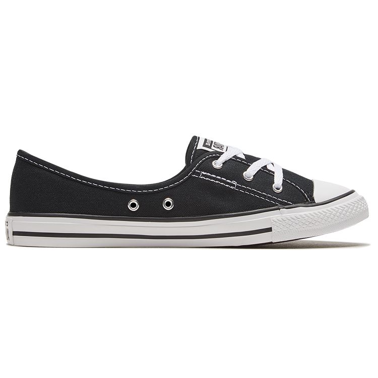 Converse Кружевная комбинация Chuck Taylor All Star Ballet Black White (Женский) Женские кроссовки 566775C