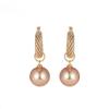 New Champagne Simulated Pearl Dangle Earrings Women Stylish Accessories Party Delicate Girl Gift Fashion Jewelry