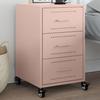 VidaXL Pink Bedside Table 36x39x59 Cm Steel 846729