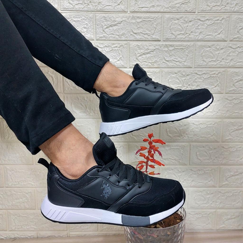 USPolo Janko Черная мужская спортивная обувь Faylon на легкой подошве