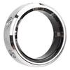 Smart Ring with Inlaid Rhinestone IP68 Water Proof Fitness Tracker Bluetooth Photo Taking Multiple Sports Modes Silver