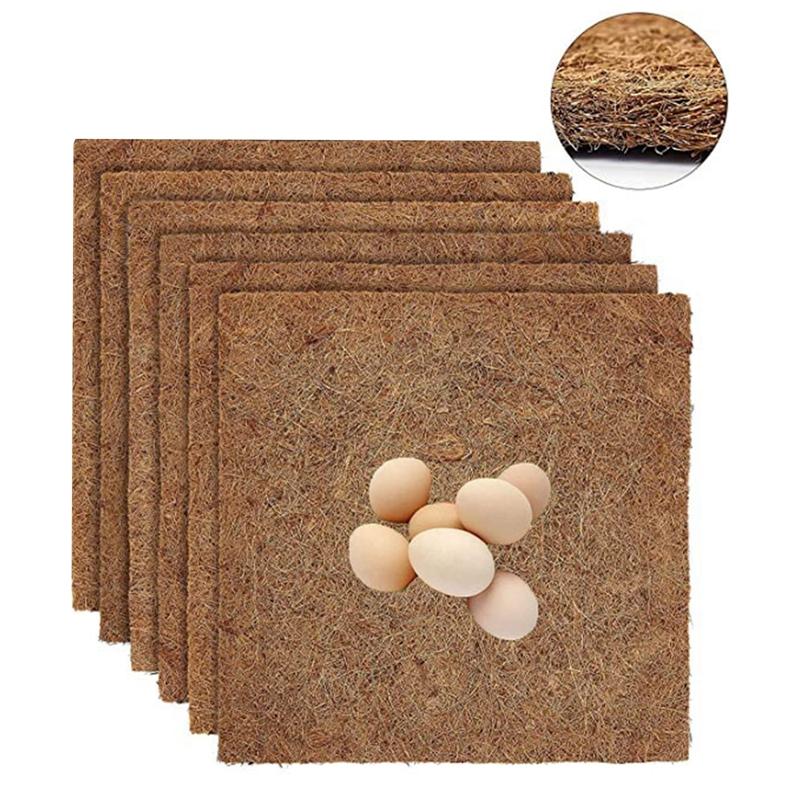 6/10 шт. Моющиеся подстилки для гнезд из натурального волокна для компостирования кур, несушек, ящики для гнездования кур, подстилка для курятников