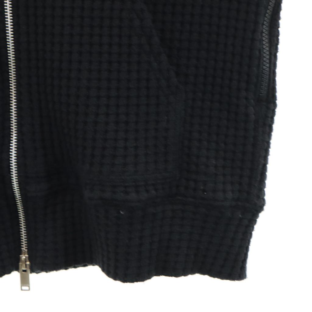 Seagreen Сделано в Японии шерсть Длинный рукав вафля Толстовка на молнии 4 черный Мужской Б/У