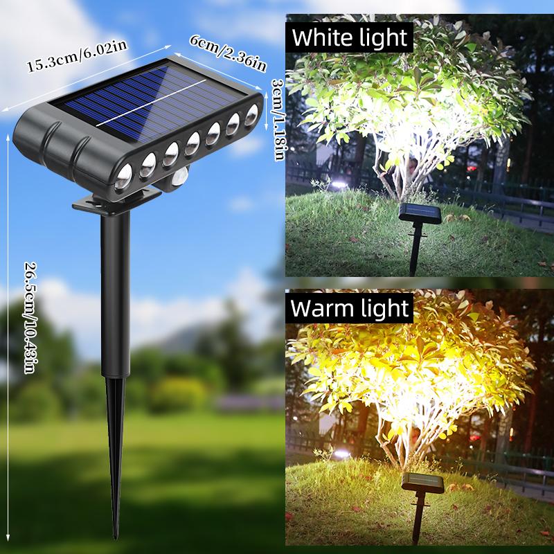 1/2/4PCs Solar outdoor Adjustable spotlights 120° lawn light 7 LED ground lamp for garden swimming pool trees courtyards Pathway