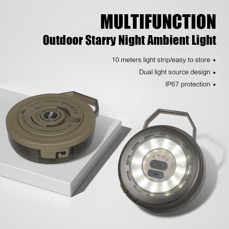 New LY-M07 Outdoor Camping Lamp 10M Camping Light String Tent Emergency Atmosphere Storage Light Night Market Stall Light
