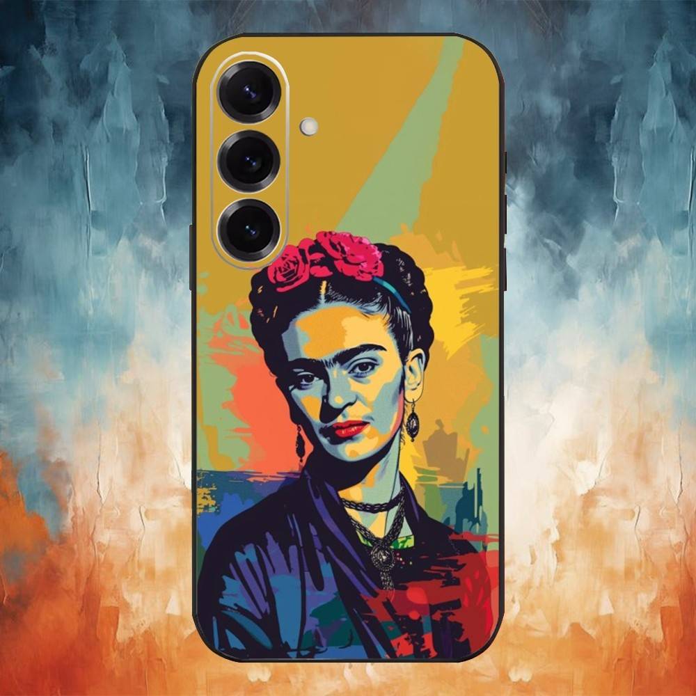 Чехол для телефона с рисунком Фриды Кало для Samsung Galaxy A73, A72, A71, A70, A53, A52, A51, Другие, Мягкий черный чехол